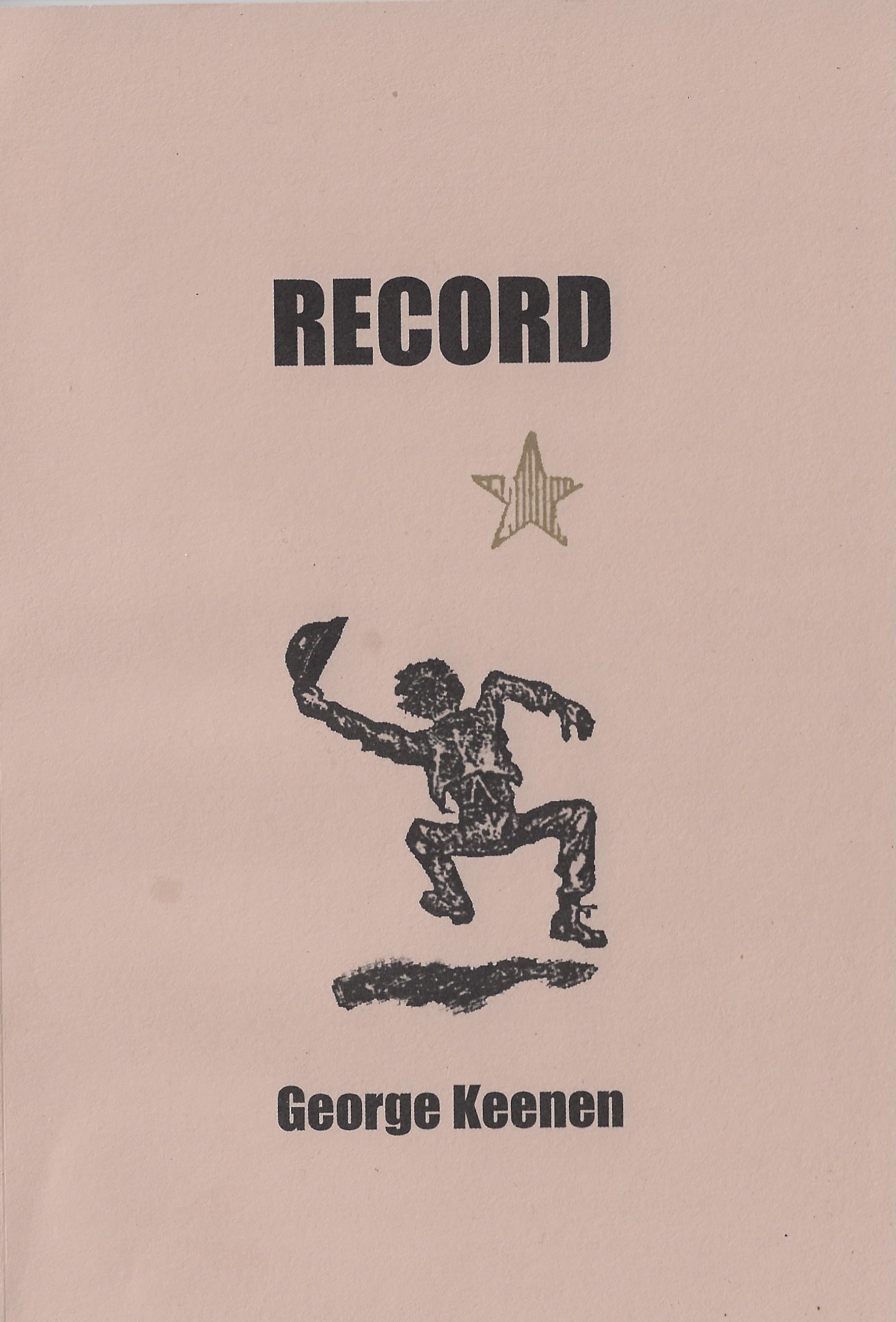 A depiction of an individual tossing a hat is placed beneath the word "RECORD" and a star, accompanied by the name "George Keenen" at the bottom.