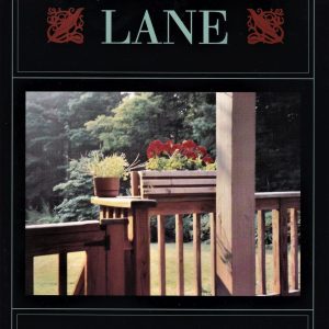 Book cover of *Wheeler Lane, Poems* by Julia Wendell (1998), featuring a wooden deck with potted plants and a view of greenery in the background.